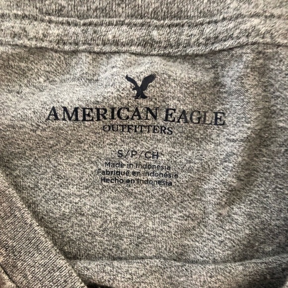 American Eagle men’s/unisex heather gray T-shirt size small - Picture 3 of 6